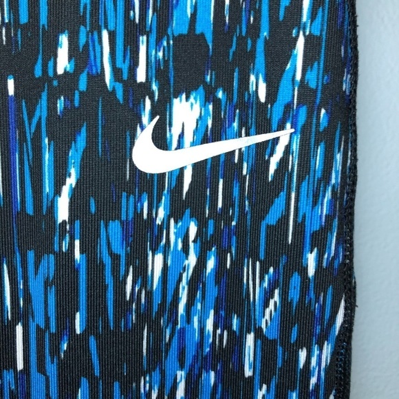 Nike Dri-Fit Running Blue & Black Capris Size Small - Picture 5 of 10
